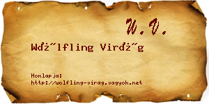 Wölfling Virág névjegykártya